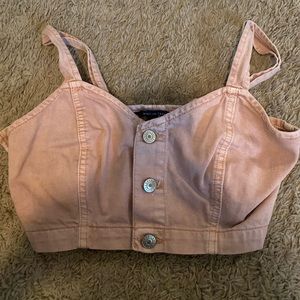 American Eagle Denim mauve crop top